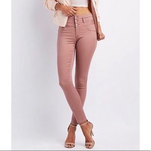 Three Button Skinny Jeans